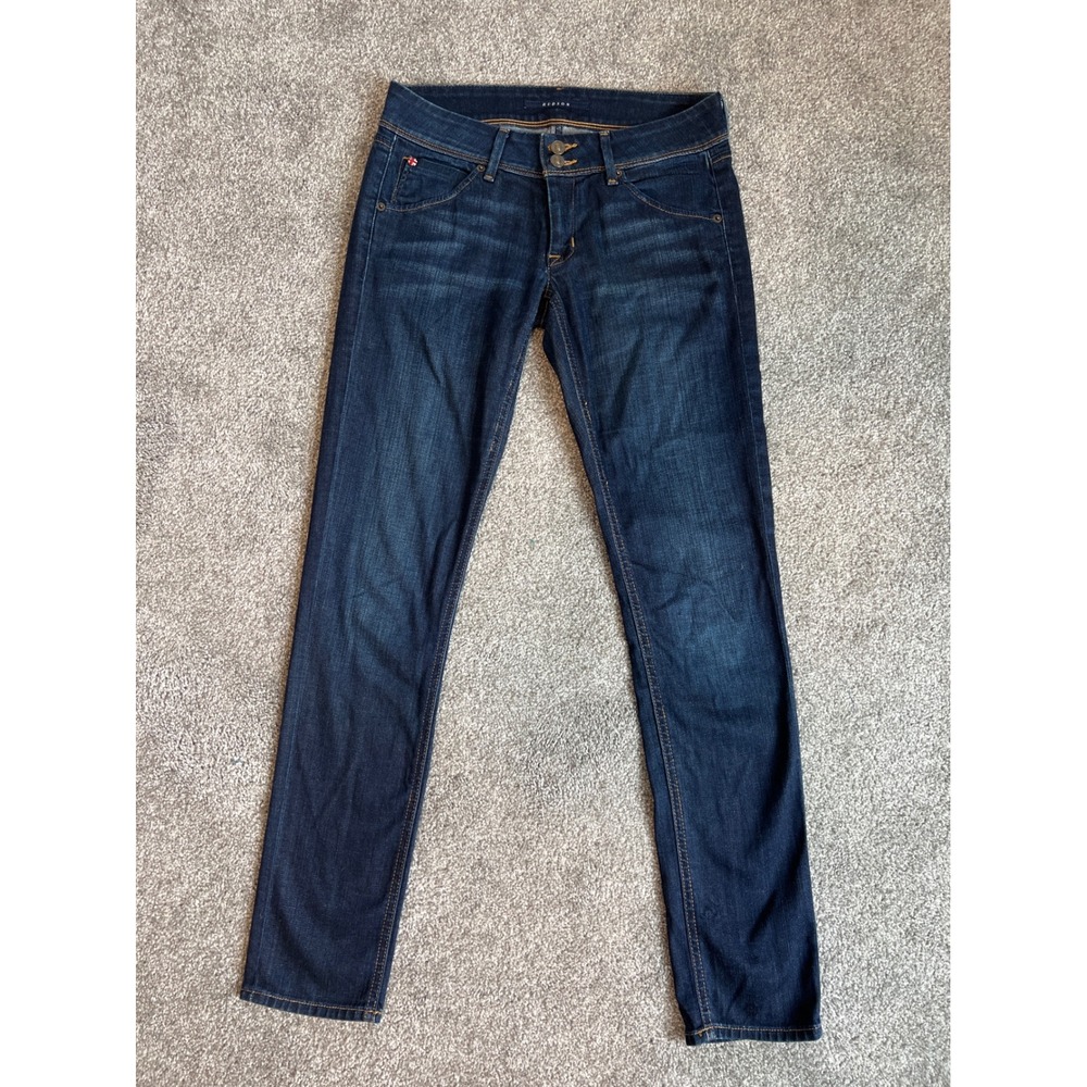 Hudson Jeans Womens Dark Wash Double Button Low Rise Slim Flap Pocket Denim 31